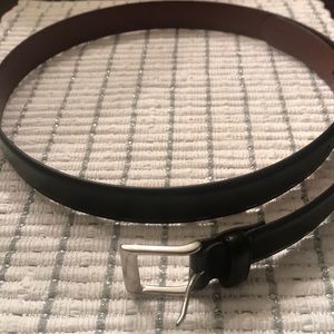 MENS 42” BLACK COACH LEATHER BELT EUC